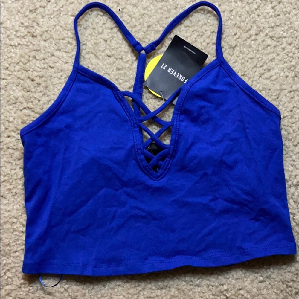 Royal Blue Crop Top. Size... Small: Small .